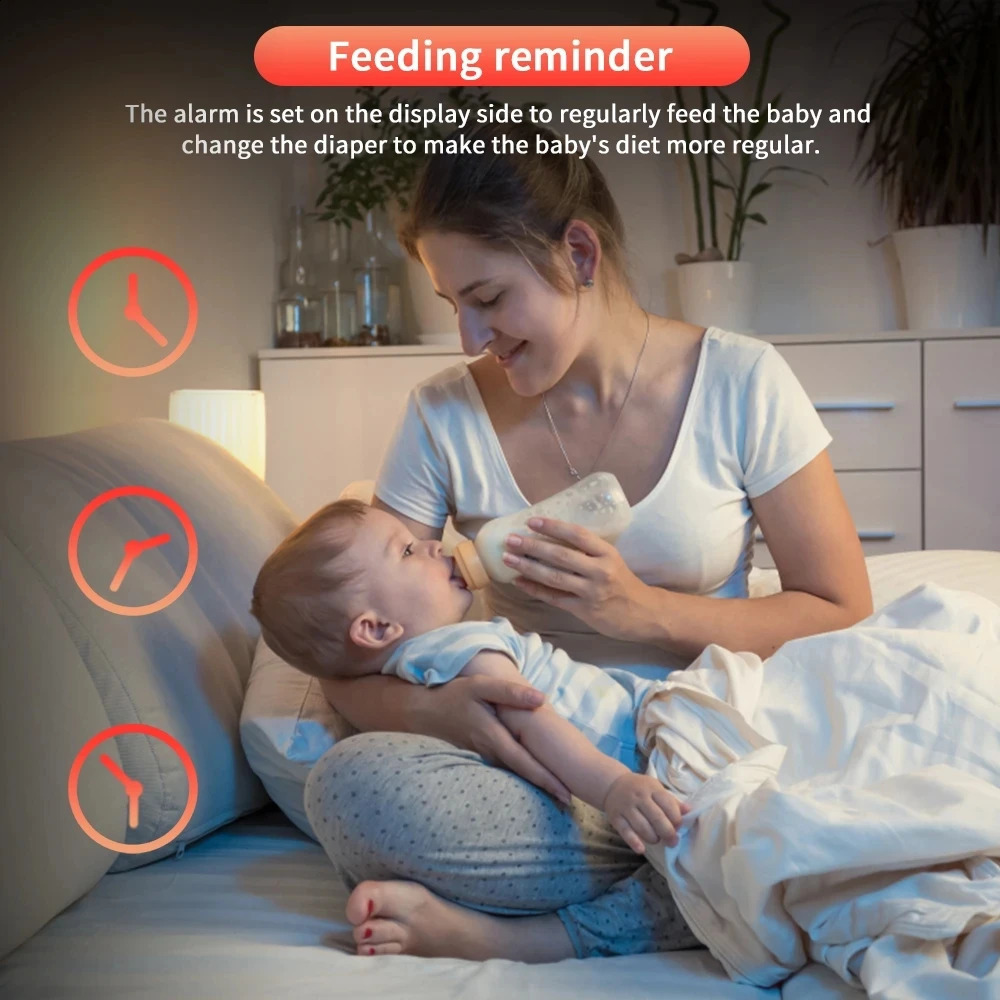 3.5-inch wireless video baby monitor night vision temperature monitor 2-channel audio call baby nanny safety camera 241019