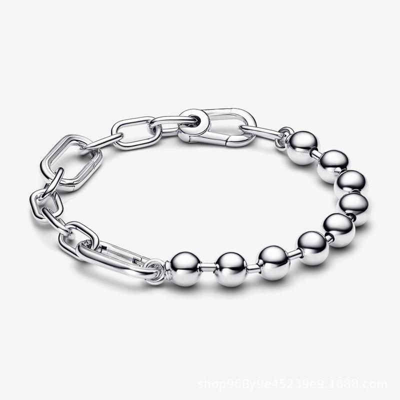 Luxury Designer ME Chain Beads Bracelets Women Authentic s925 Sterling Silver Charms Bracelet Birthday Christmas Gifts Jewelry BR119