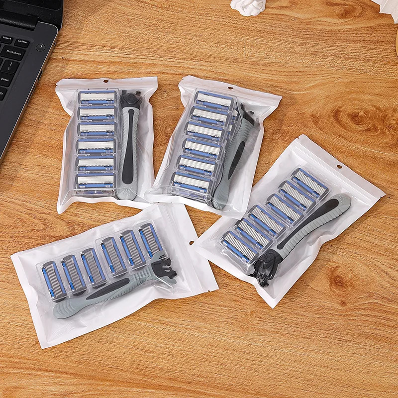 48/27/18/3PCS Manual Shaver Razor For Men Six Layer Blade With Blade Head Old Style Blades Hair Shaver Unisex Beard Hair Knife 241010