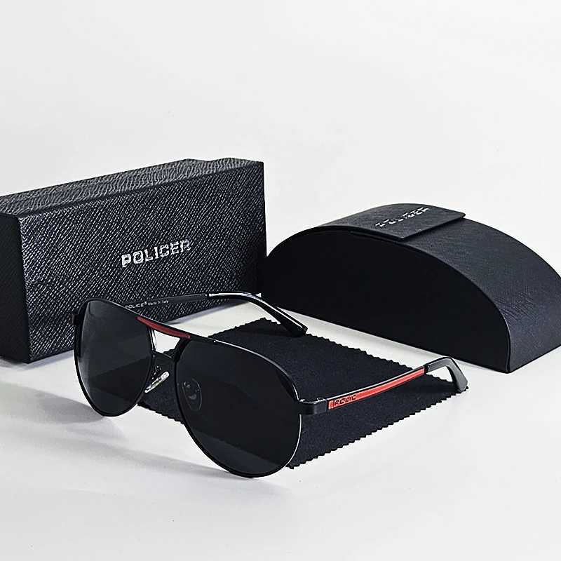 Luxury brands Policer Sunglasses for Men Polarized Sun Glasses Travel Eyewears Classic Pilot Goggle with UV 400 Protection 8480 W250222