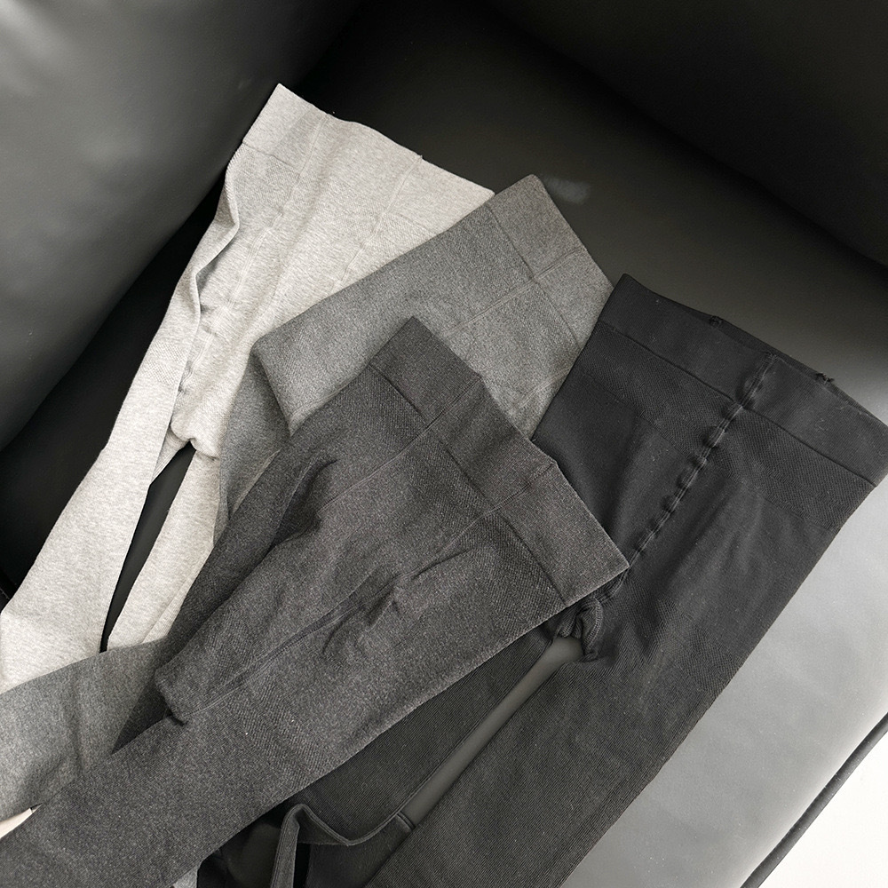 2025 The fashion high end shoes designed by the new designer for autumn and winter women in include slim stripes and gray series of loop bottom pantyh