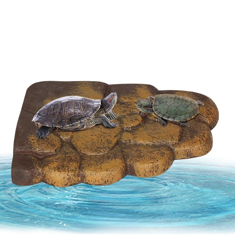 Resin Magnetic Turtle Basking Platform Reptile Floating Island for Semi Aquatic Animals