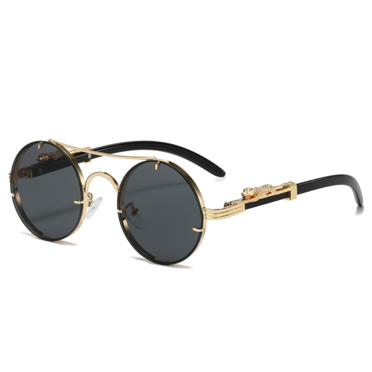 sunglasses for women sunglasses men luxury sunglasses Polarizing Protect eyes Radiation Protection Golden Titanium Ornamental Round