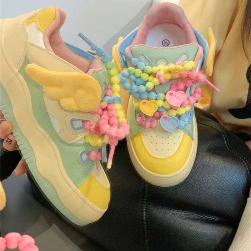 Kawaii Shoes Women Platform Sneakers Cute Tennis Female Korean Fashion Flats School Vulcanize Footwear Spring SummerLX241015