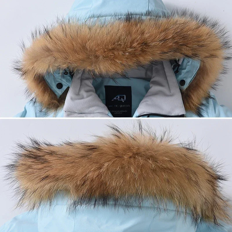 Fur Hooded Woman Snow Suit Winter Slim Women Ski Jumpuist Outdoor Mountain Female Snowboard Overall Insulated Clothes 241007