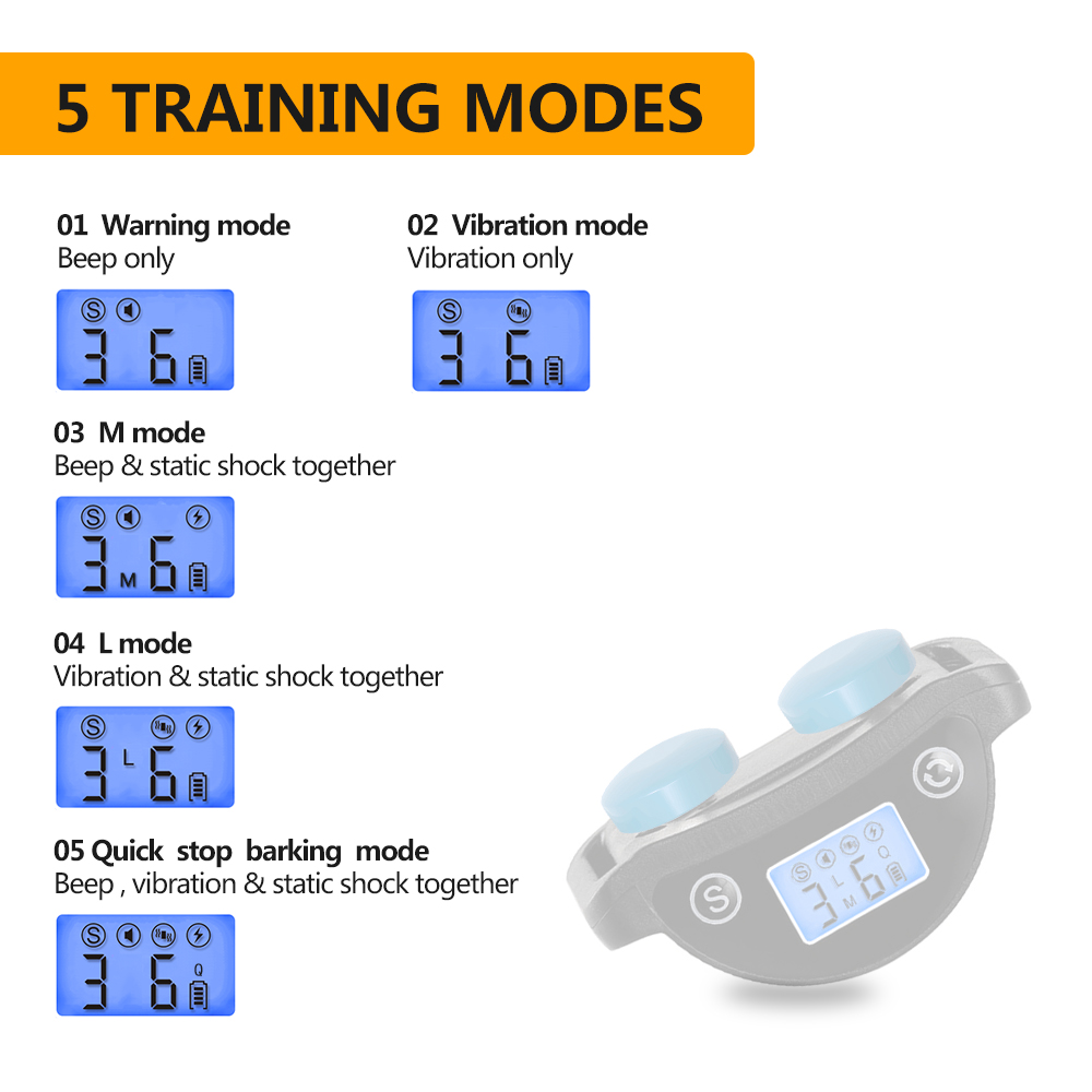 Anti-Bark Antiladridos Collar For Dogs Anti Barking Device Electric Pet Dog Accessories Vibration Training And Behavioral Aids