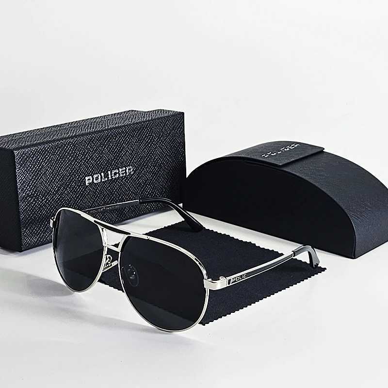 Luxury brands Policer Sunglasses for Men Polarized Sun Glasses Travel Eyewears Classic Pilot Goggle with UV 400 Protection 8480 W250222