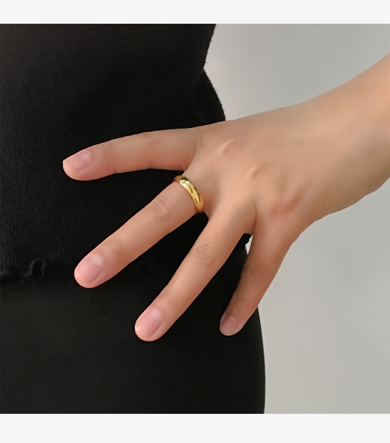 4MM 316L Gold Silver Black Stainless Steel Band Ring for Women MenTitanium Ring for Men Engagement Wedding Eternal Lovers Rings Jewelry Gift Wholesale