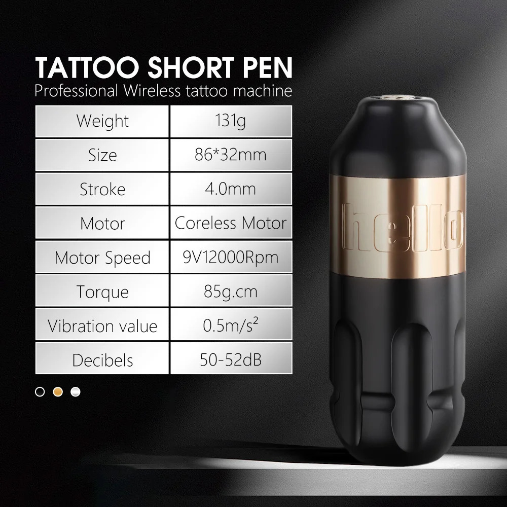 Ambition Stroke 4.0mm Rotating Tattoo Machine Coreless Motor Permanent Makeup Pen Clip RCA Interface for Body Art 241014
