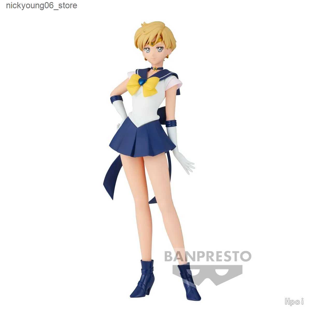Cartoon Figures 23CM Anime SAILOR MOON Kaiou Michiru Figure GLITTER GLAMOURS Ver Tomoe Hotaru Model Toy Gift Tenoh Haruka Aciton Figure Doll L240910