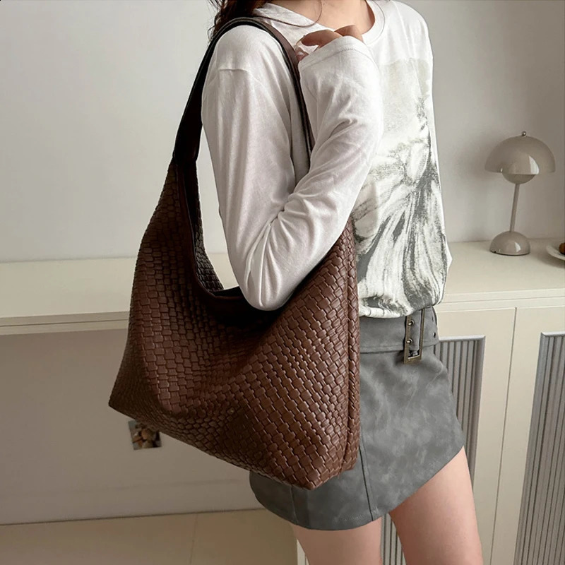 Fashion Woven Commute Minimalist Tote Bag SpecialInterest n Underarm Western Style Shoulder 241021