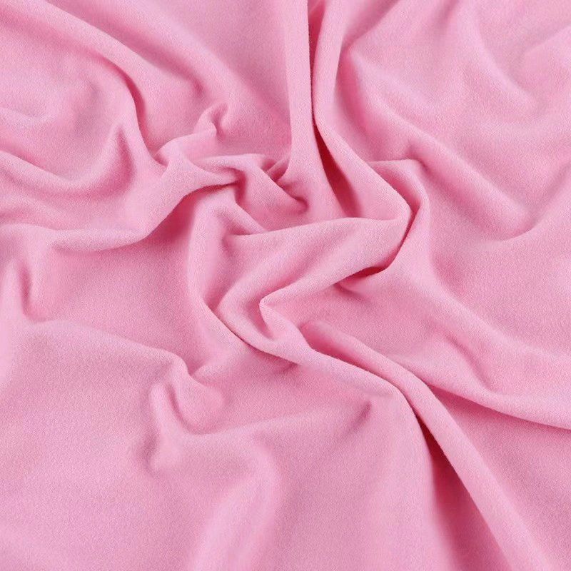 Knitted One Side Brush 95%Polyester 5%Spandex Milk Silk Jersey Fabric for Garment
