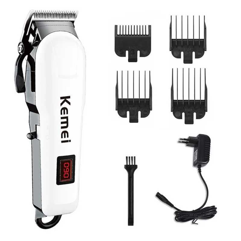 Kemei Professional Hair Clipper Adjustable Hair Trimmer for Men Electric Powerful Beard Rechargeable Hair Cutting Barber MachineXJ250624
