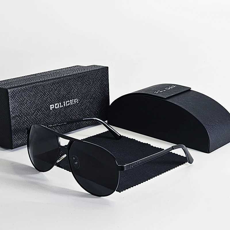 Luxury brands Policer Sunglasses for Men Polarized Sun Glasses Travel Eyewears Classic Pilot Goggle with UV 400 Protection 8480 W250222