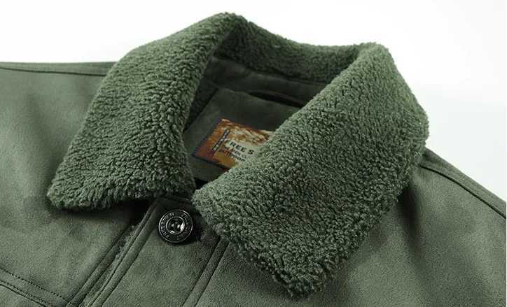 Mens Work Jacket Winter Korean Version The Trend Casual Padded Thickened Outdoor Adventure Suede Coat Men Lapel Lambswool TopsX241015