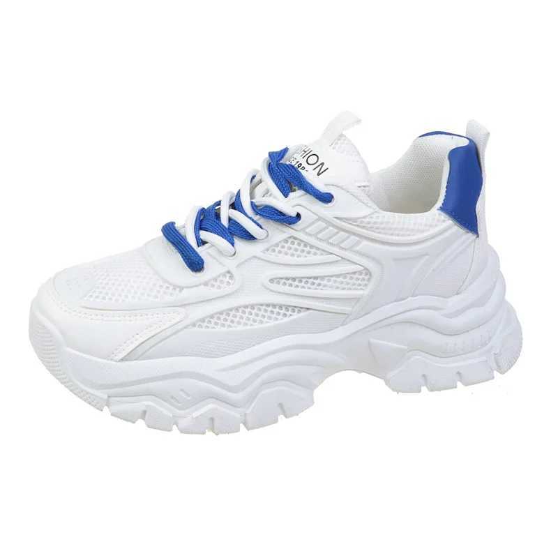 Spring Purple Platform Sneakers Breathable Slip On Chunky Shoes Women 2024 Woman Lace-up Fashion Comfortable Thick Sole ShoesLX241015