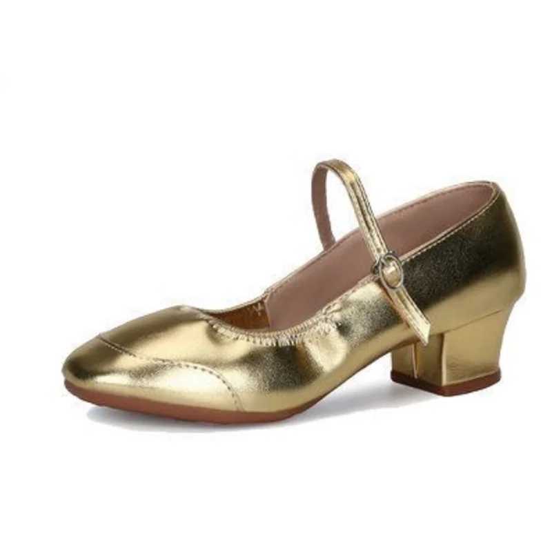 Womens Fashion Plus Size High Quality Lightweight Gold High Heels Ballet Shoes Womens Silver Buckle with Summer Shoes B99 Y241023