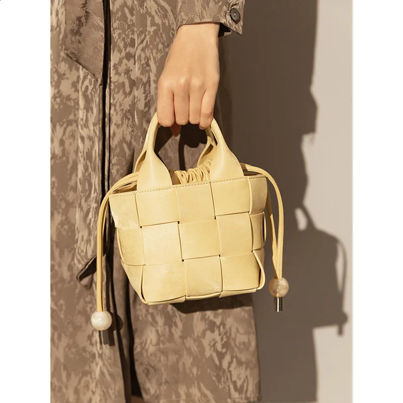 Chinese style bucket silver vegetable basket womens bag single shoulder cross body handbag 241014