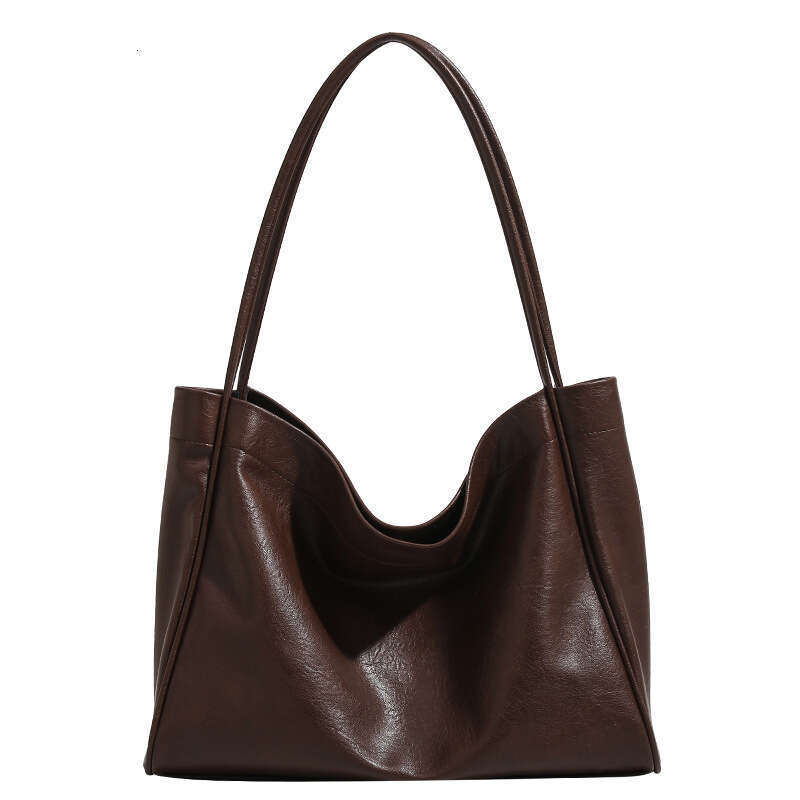 Versatile Retro Tote Commuting Shopping Shoulder Women High Quality Casual Soft Leather Handbag Fashion Traveg Bag