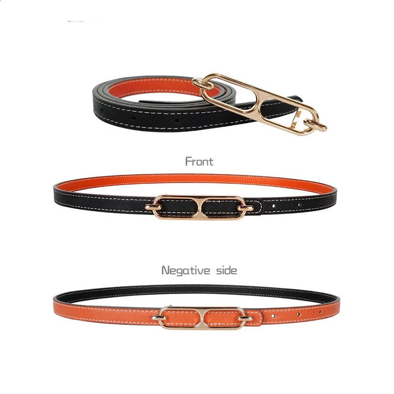 2023 Doublesided use of womens leather belt decorated ins fashion jeans wild student trend n top quality 241014