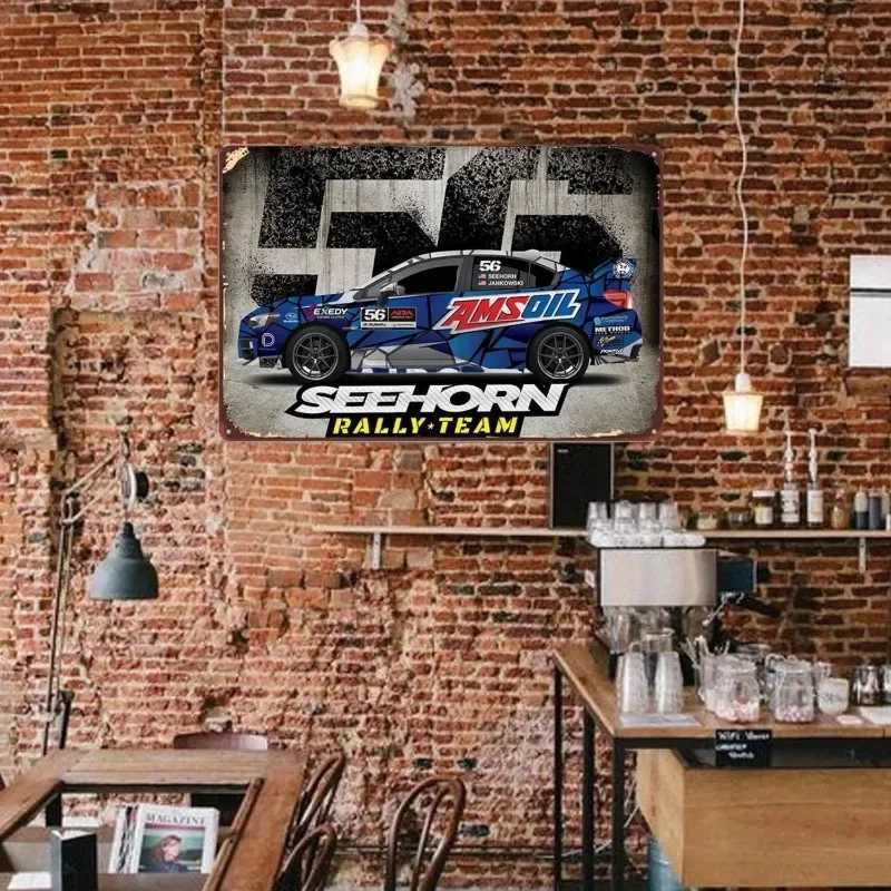 Racing Car 1985 Race Rally Metal Tin Sign Plaque Poster for Bar Club Wall Retro Home Vintage Wall Plate 12x8 InchXJ241010