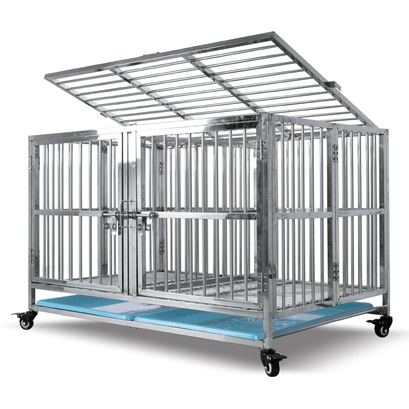 Custom Size 36" Pet Cage Wholesale Black Stainless Steel Dog Cages