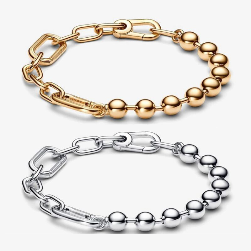 Luxury Designer ME Chain Beads Bracelets Women Authentic s925 Sterling Silver Charms Bracelet Birthday Christmas Gifts Jewelry BR119