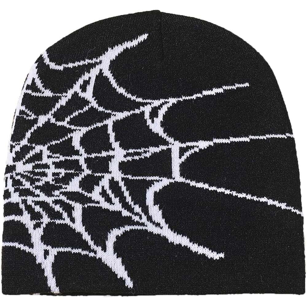Men Web Black Outdoor Teenagers Hat Women & beanie Beanies Spider good Beanie Knit White) Gothic W