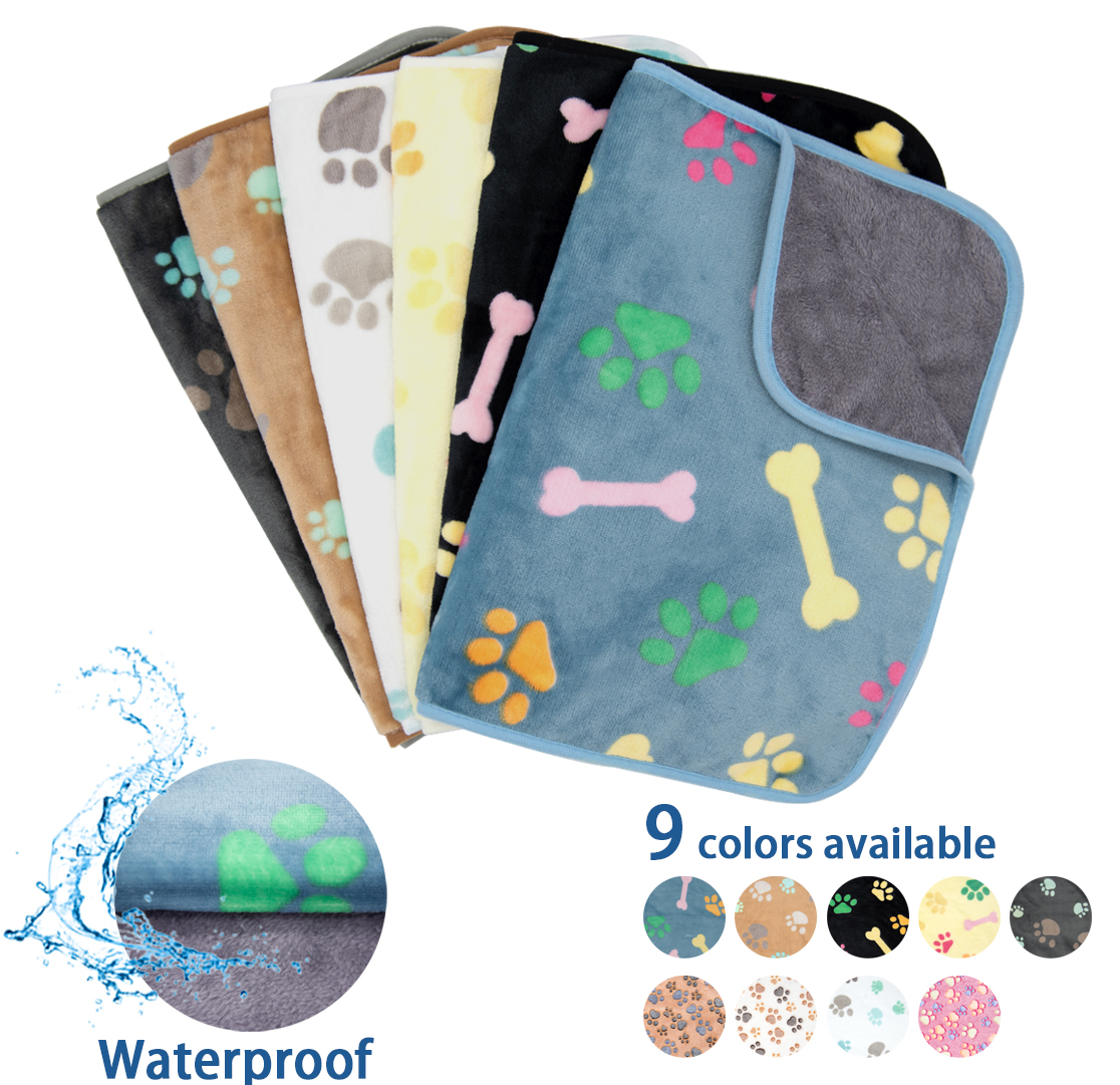 Waterproof Dog Blanket Thickened Pet Blanket Warm Breathable Dog Mat Machine Washable Pet Sheet Cat Sofa Cushion Dog Accessories
