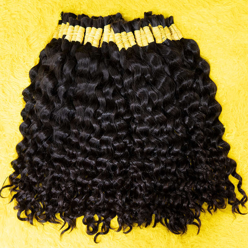 Natural Loose Deep Wave Raw Vieamese For Braiding 100% Unprocessed Human Hair Bulk Extensions Bundles