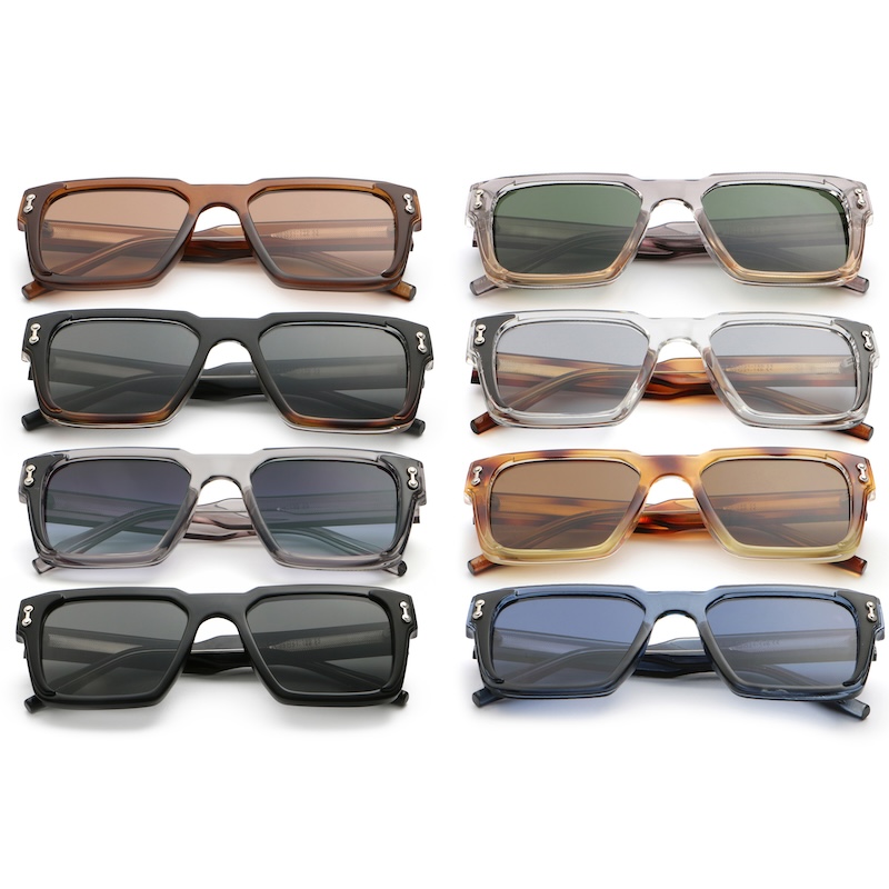Square Sunglasses Men Cool Steampunk Thick Big Oversized Sun Glasses Mens Extra Large y2k Wrap Around Cyberpunk Futuristic Personalized S40 IVISTA