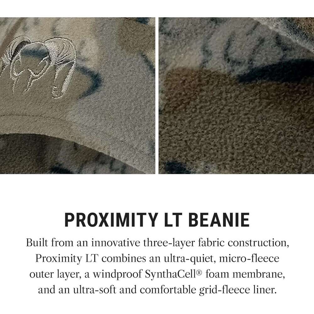 Beanie Ultra-Quiet, OdorResis Proximity MicroFleece, Odor-Resistant Micro-Fleece, beani Winter Outdoor Warm