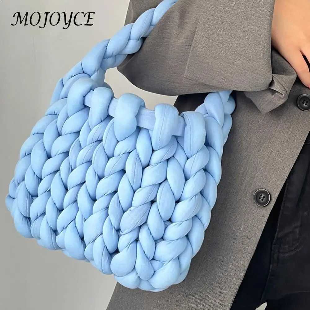 Shoulder bag hand woven womens casual handbag Icelandic wool fashionable soft lightweight breathable holiday gift 241014