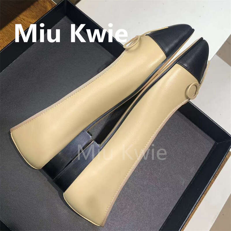 High quality Women's Ballerina With Round Head And Flat Bottom Classic French Leather Shoes in Autumn 35-43