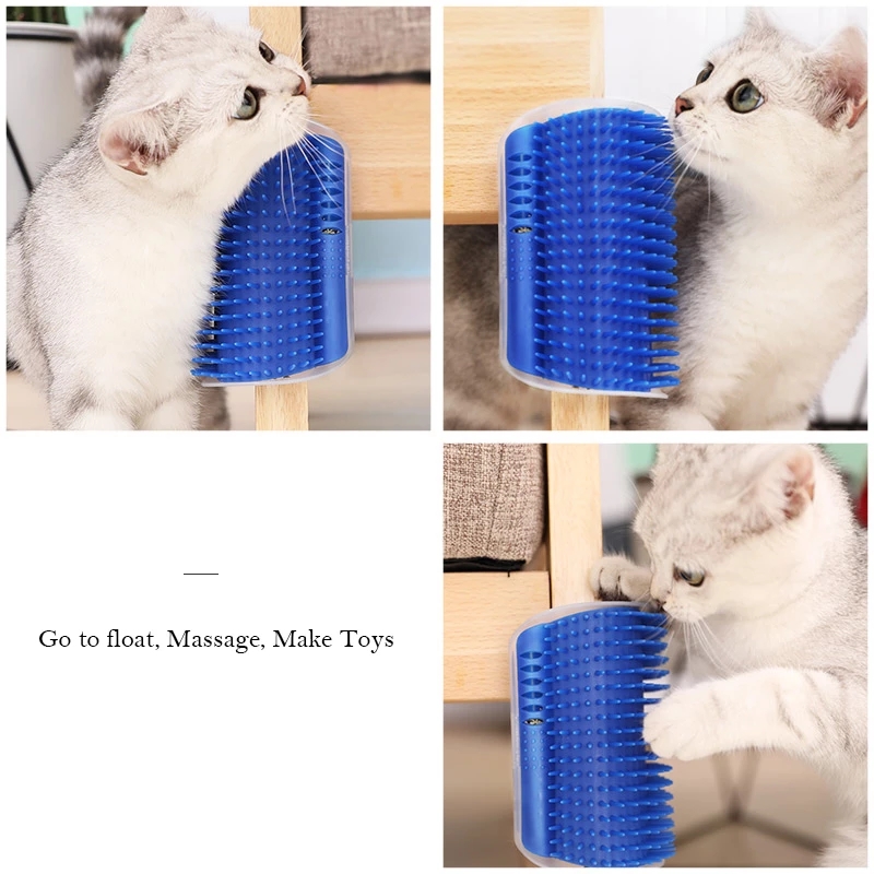 Cat Corner Hair Scrubber Brush Comb Massager Cat Corner Hair Scraping Friction Pet Beauty Products Face Cleaning Itching Scraper