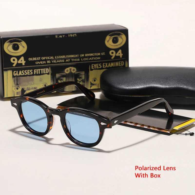 Lemtosh sunglasses for men Johnny Depp polarized sunglasses for women luxury brand retro acetate frame blue night vision goggles W241015