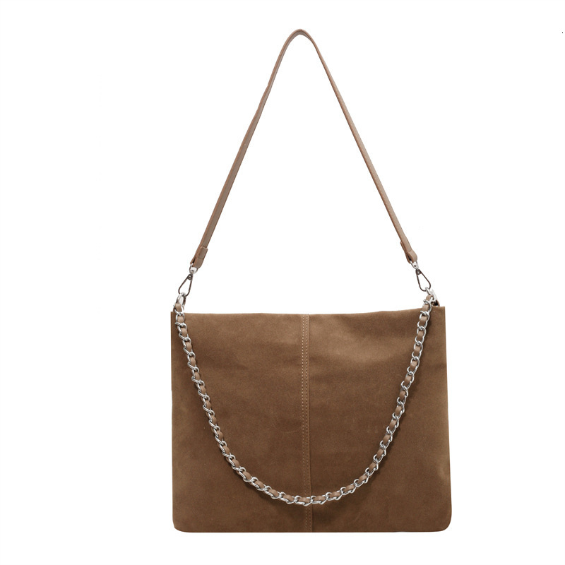 Designer's Large Capacity For Women2025 Autumn And Winter New Stylish Chain Frosted Bag, Versatile Crossbody Commuting Tote Bag