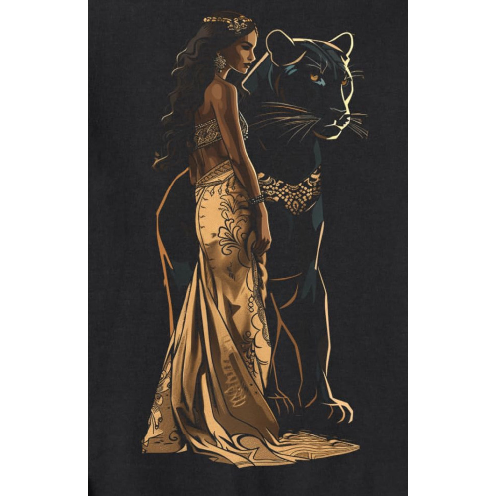 Long Sleeve Shirts for Men sweatshirt Fantasy Tiger Princess With Elegant Dress Woman Art Sweatshirt T shirt Tee Streetwear Casual tops clothes