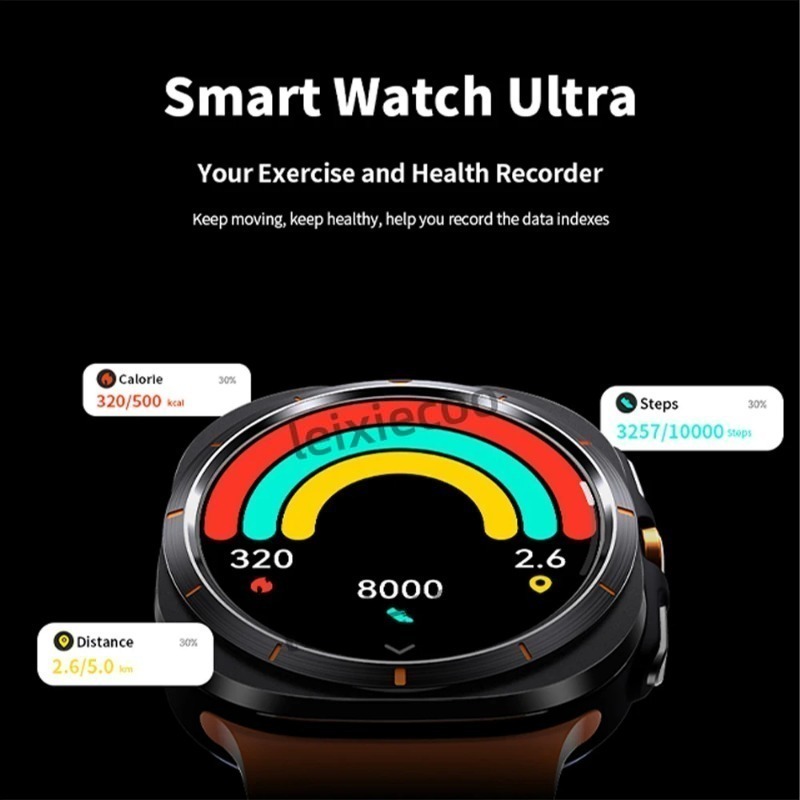 Outdoor Multifunctional Smart Watch Bluetooth Call Fitness Detection Watch 3D Dial Map Navigation Compass Sports Wristband