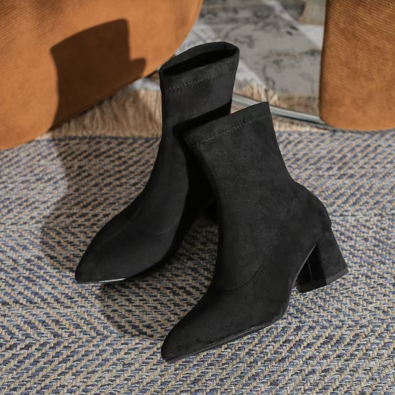 Designer Famous Short Tube Zipper Open Singer Booties Mujer Square Toe Cozy Ck Snow Boots For Women