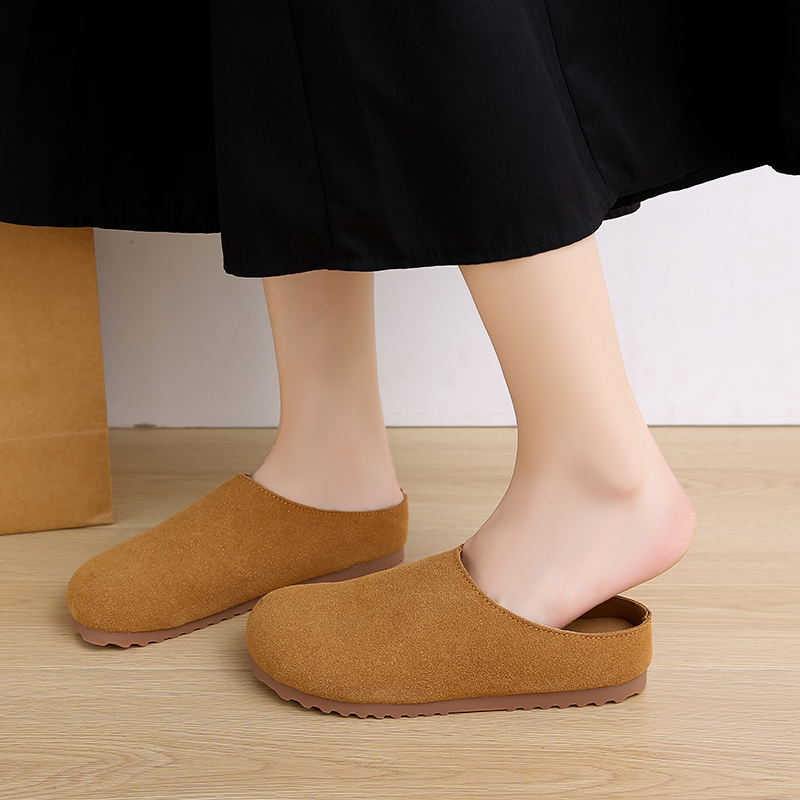 Designer Cork and Suede Flat Shoes Comfortable Outdoor Shoes for Men and Women