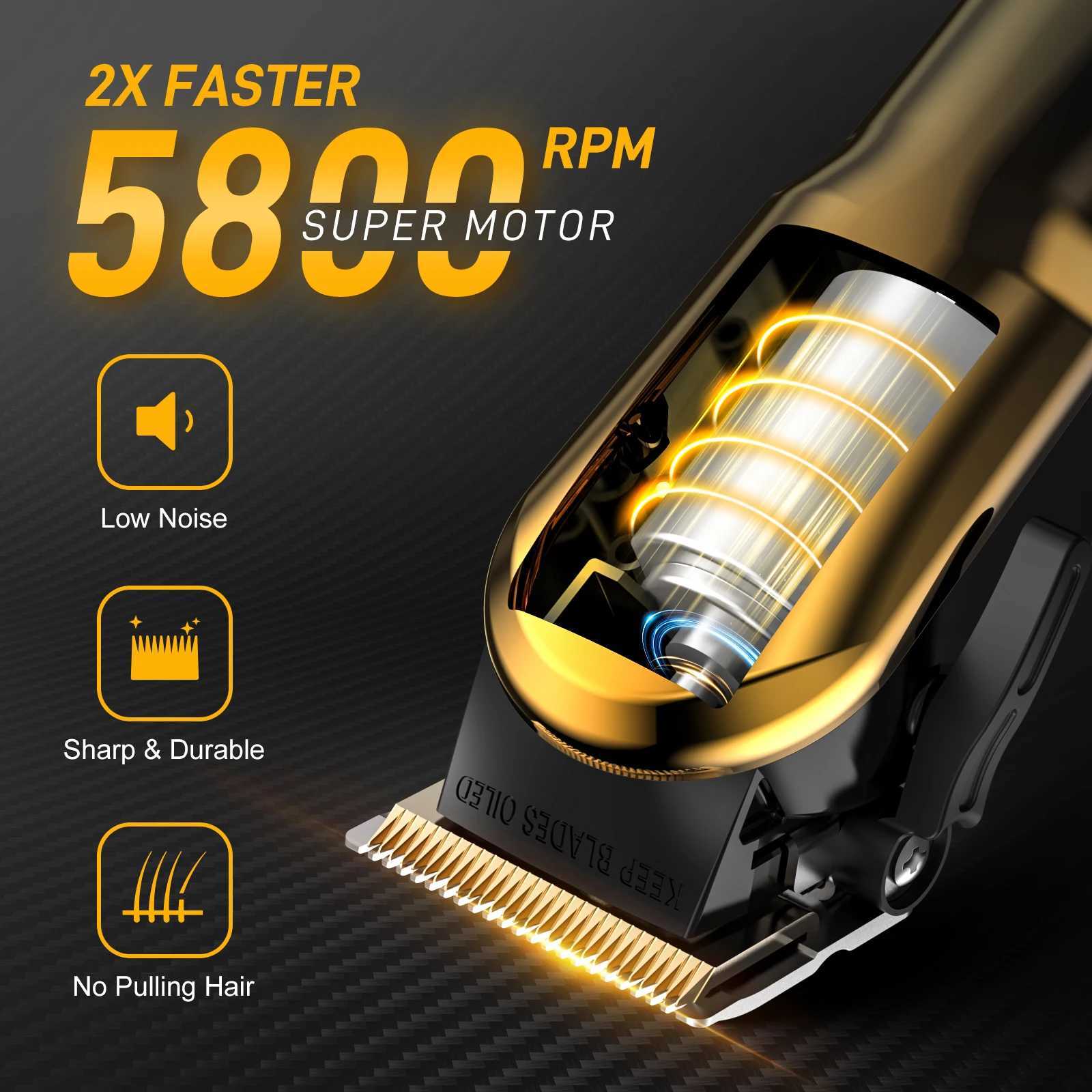 Rechargeable Professional Electric Hair Clipper Clippers Trimmer Household Low Noise Beard Machine Personal Care Haircut ToolXJ2410