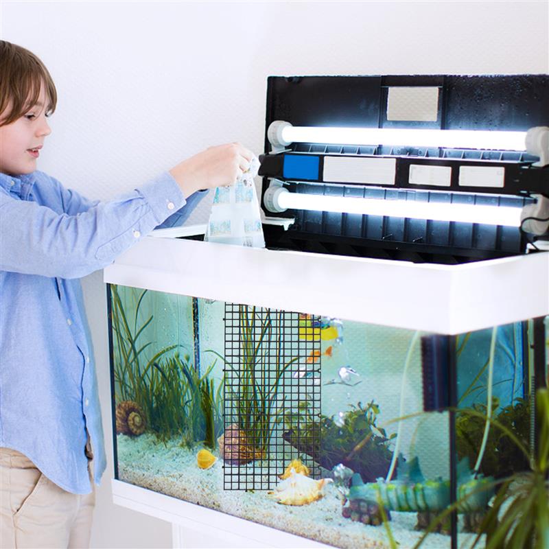 Aquarium Bottom Divider Isolate Board: 16pcs Tank Divider Trays Grid Aquarium Egg Crate Light Diffuser Partition Net Pane Black