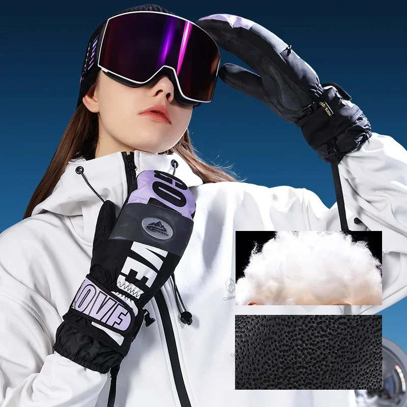 thin ski gloves for women windproof breathable waterproof winter warm ski gloves ski board accessories 241014