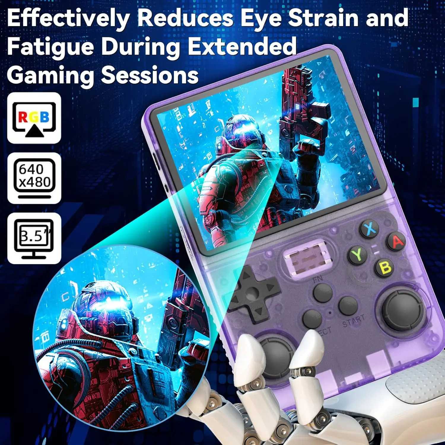 Open Source R36S Consola Portatil Retro Handheld Game Console CPU RK3326 3000 mAh Battery 64G 128G Emulator R36s Gaming Player Z241015