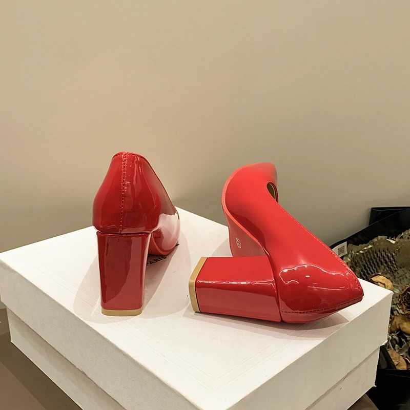Fashion High Heels Luxury Bridal Shoes Thick High Heels Mary Jane Shoes New High Heels Pink Womens Shoes Size 43 Y241014
