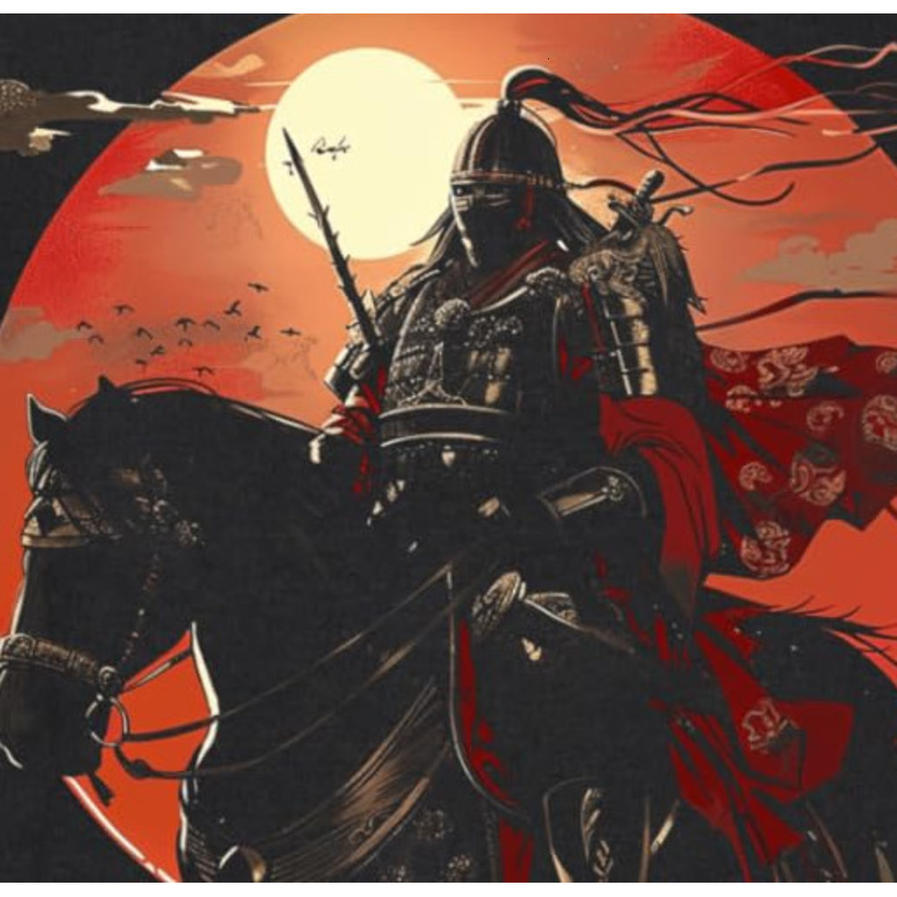 Long Sleeve Shirts for Men sweatshirt Samurai Warrior Striking Pose Epic Battle Art Print Sweatshirt T shirt Tee Streetwear Casual tops clothes