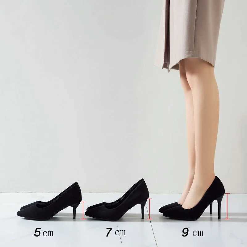 Womens Pump New High Heels Stiletto Pump Single Shoes Womens Office Shoes Womens Black Spot Toes Sexy Party Shoes Y241014