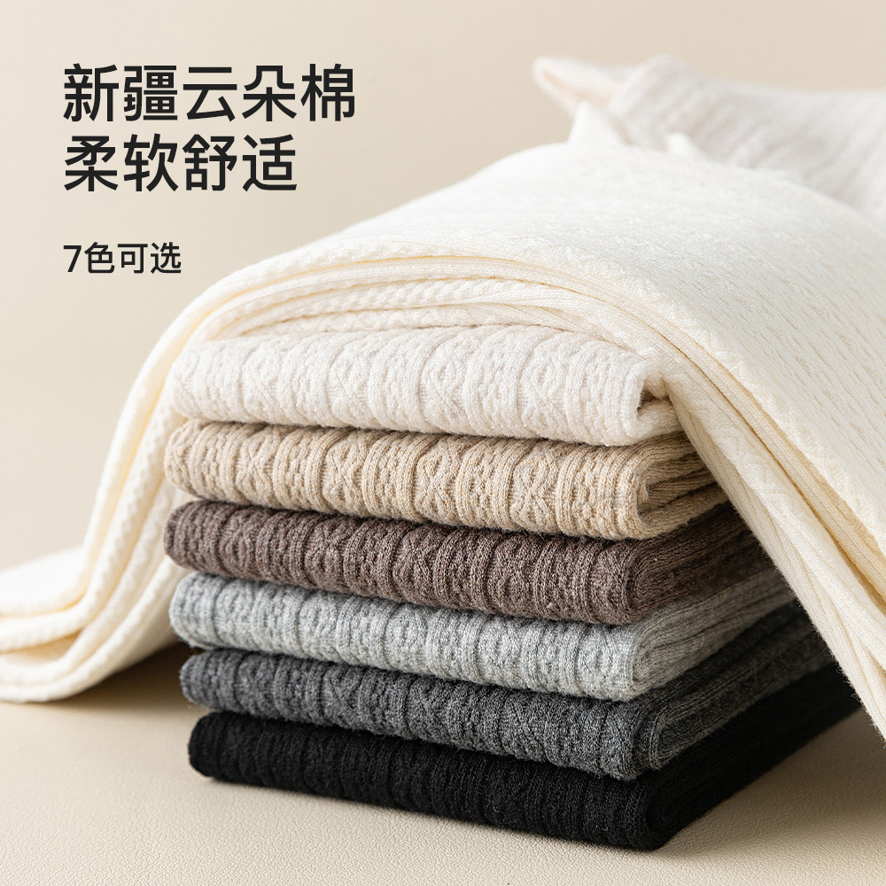 2025 New fashion Designer Autumn Winter Plush Smoked Women s Thick Warm Fried Dough Milk Coffee Bottom Pantyhose Light Grey Silk Socks
