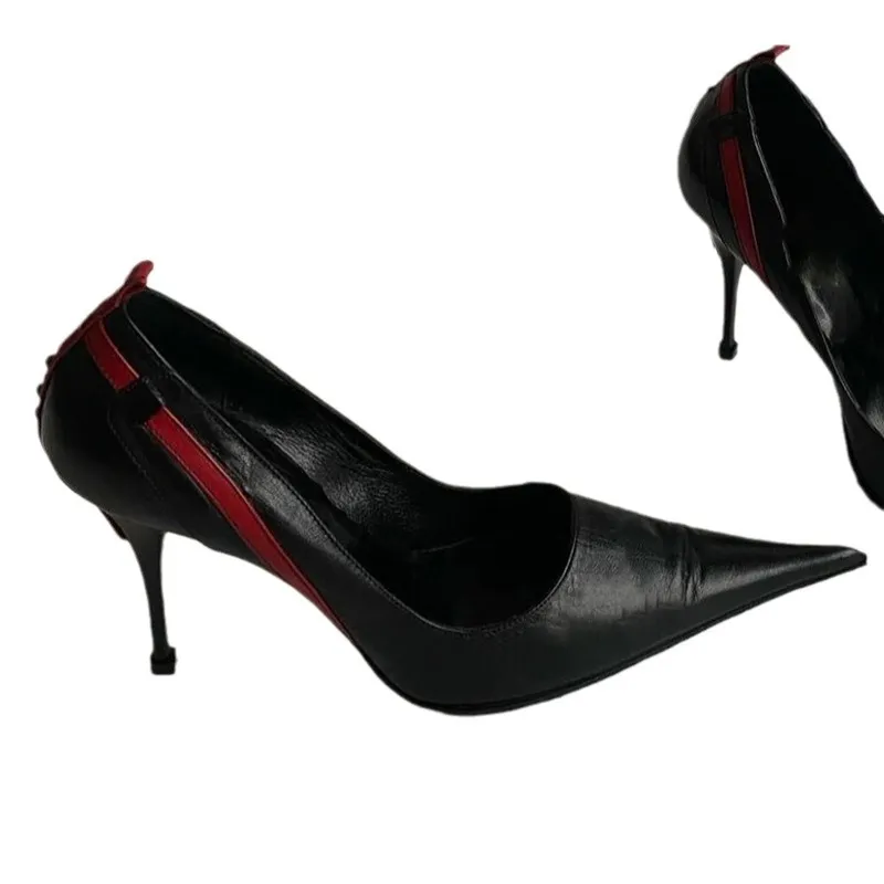 2024 New Pointed Fine Heel Riveted High Heels for Women's Niche Design Versatile Shallow Mouth Single Shoes heel with box 241121